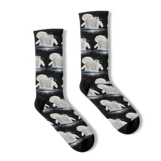Polar Bears Wildlife Zoo Animal Zookeeper Nature Socks
