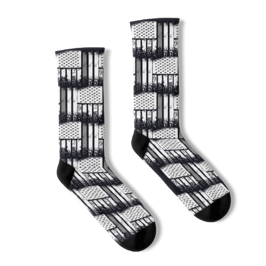 Correctional Officer - Us Flag Thin Silver Line Socks