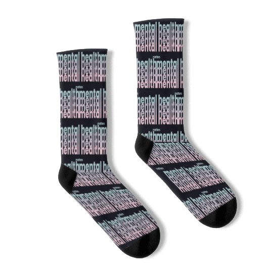 Mental Health Matters | Poppins French Gray Socks