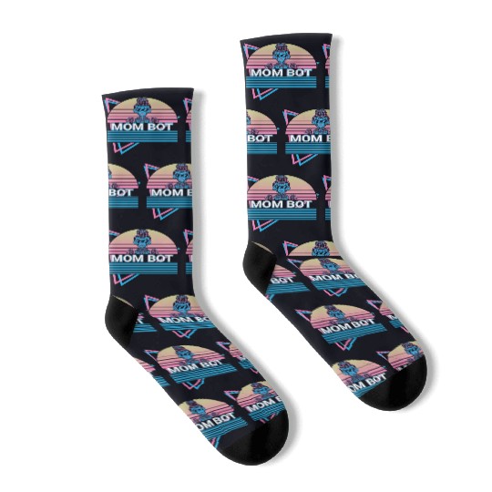 Robot Robotics Mom Retro Socks