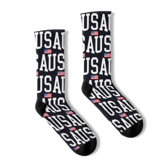 Usa American Flag Wo Patriotic July 4Th Socks