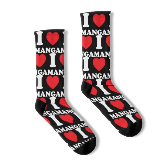 Manga Fan Of Japanese Animation Comics Heart Manga Socks