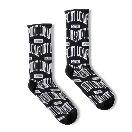 Point Loma California Ca Vintage Athletic Sports Socks
