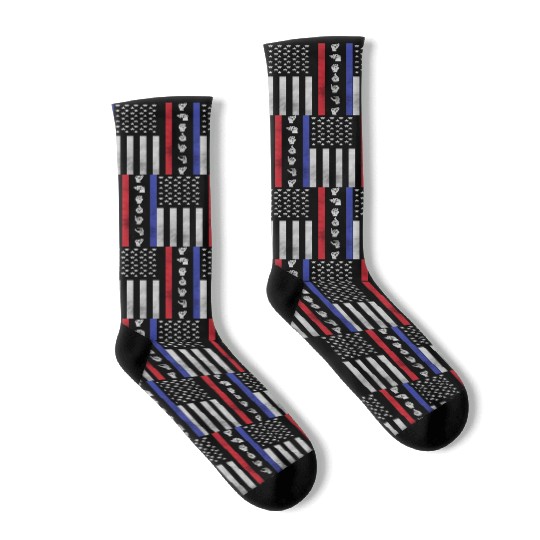 American Flag Asl American Sign Language America U Socks