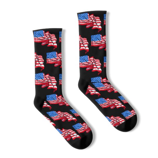 America Flag Independence Day US Patriots Socks