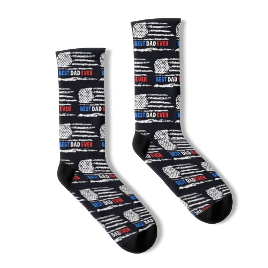 Father's day Best dad ever with US american Socks