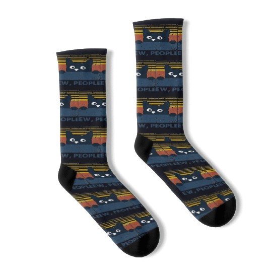 Ew people cat funny gifts Socks