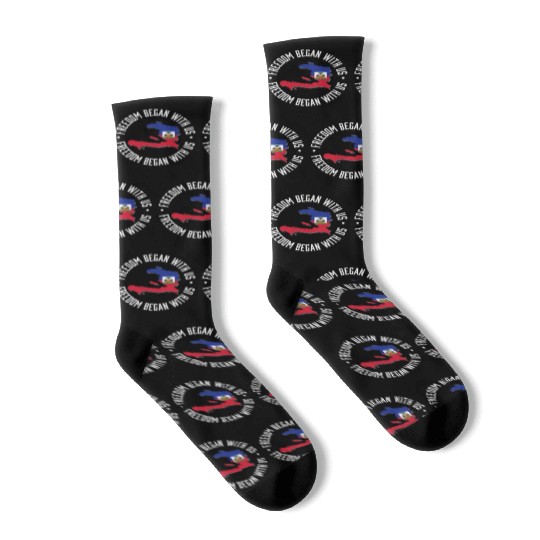 Freedom Began With Us Haiti Heritage Month Socks