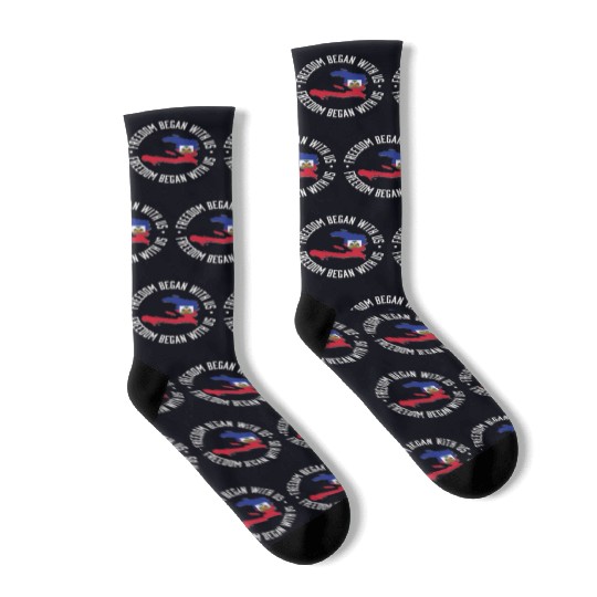 Freedom Began With Us Haiti Heritage Month Socks