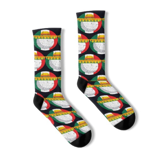 Cinco De Mayo Mexico Golf Ball Funny Mexican s Socks