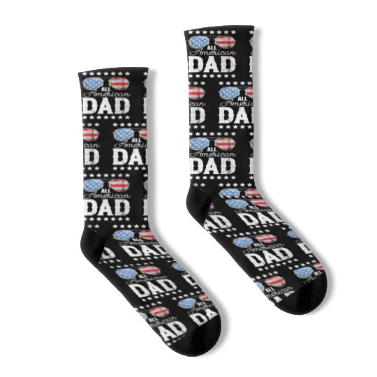 All American Dad 4th of July Father's Day Sunglass Socks