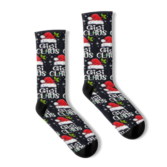 Gigi Claus Family Pj Socks
