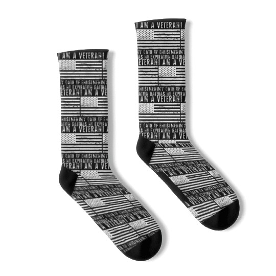 I Am A Veteran Us Military Veterans Day s For Dad Socks