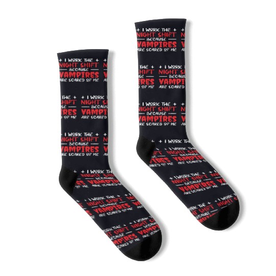 Night Shift Worker Graveyard Duty Socks