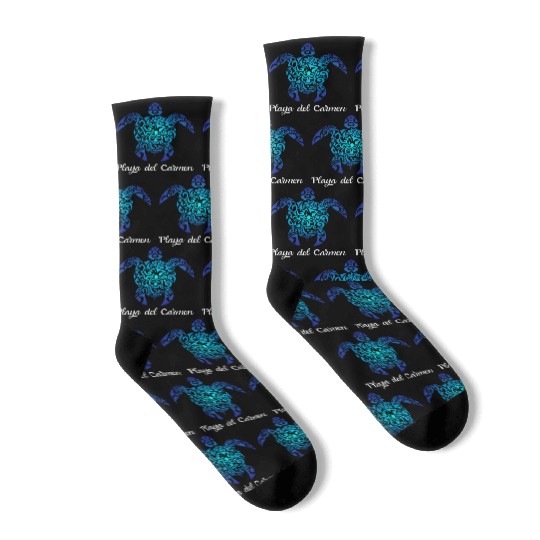 Playa Del Carmen Meco Tribal Sea Turtle Playa Socks