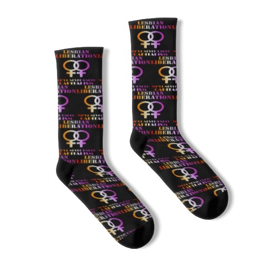 Lesbian liberation we'll never under capitalism Socks