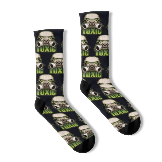 Toxic Green Military And Safety Gas Socks