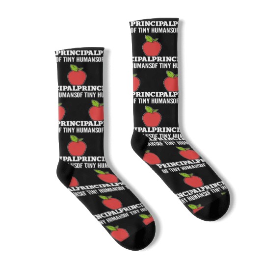 Principal Tiny Humans School Principal Gift Socks