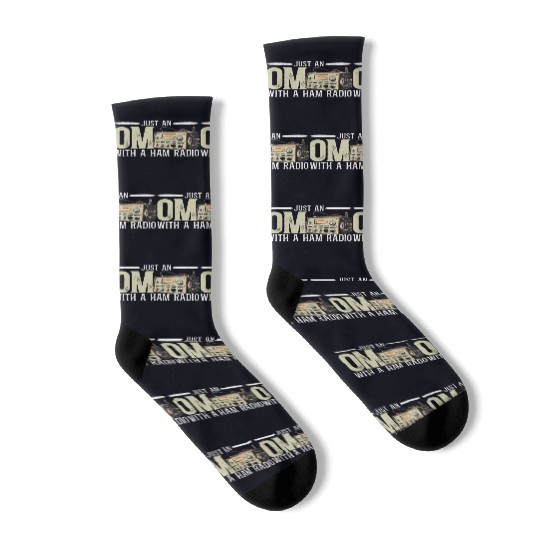 Ham Radio Operator Morse Code Radioactivity Socks