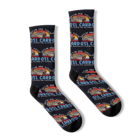 Ham Radio Operator Morse Code Radioactivity Socks