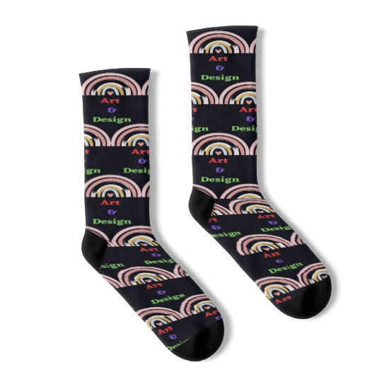 Red Blue Green Art Design Socks