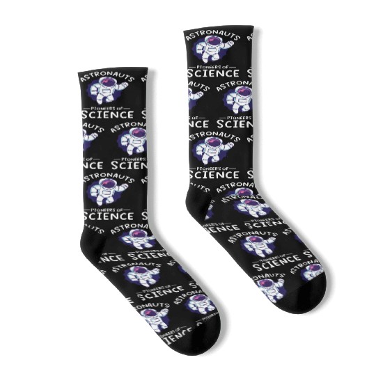 Astronauts pioneers of science spaceman space Socks
