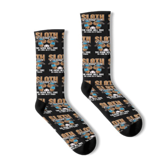 Sloth Team Sloth Baseball Socks