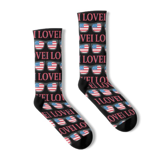 I Love America Socks