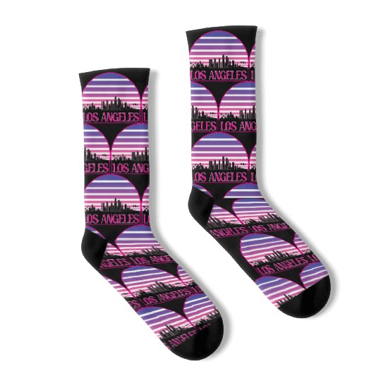 LOSANGELES CIRCLE striped Socks