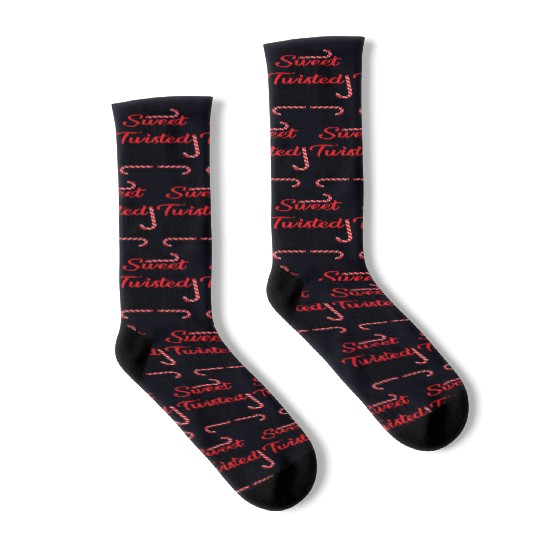 Christmas Candy Cane Funny Idea Sweet But Twisted Socks