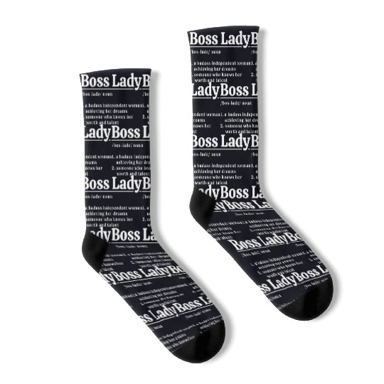 Boss Lady White Type Socks