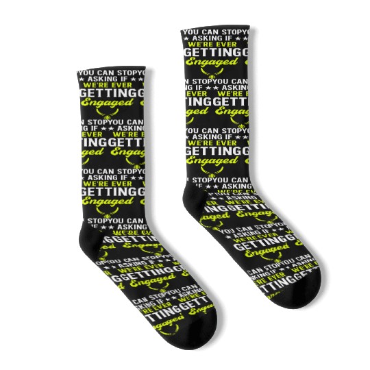 Funny Engagement Design Save The Date 0 Socks