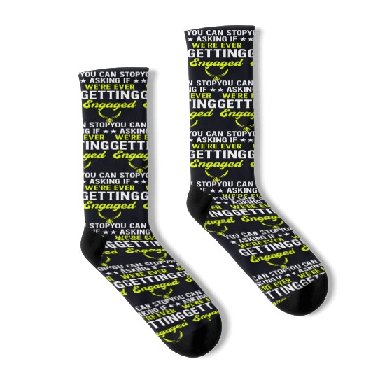 Funny Engagement Design Save The Date 0 Socks
