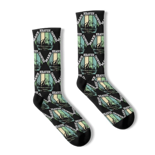 Religious Christian Make Heaven Crowded Jesus Socks