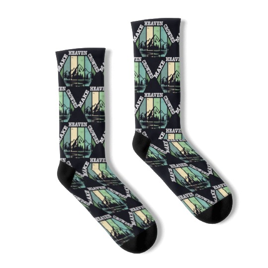Religious Christian Make Heaven Crowded Jesus Socks