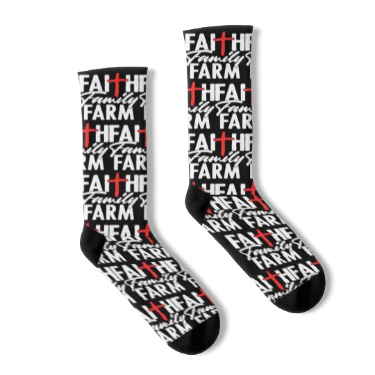 Farm Religious Christian Family Farmer Rancher Far Socks
