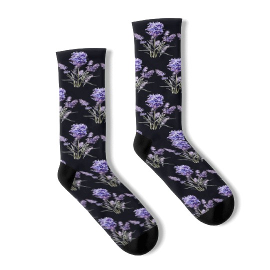 Lavender Flower Socks
