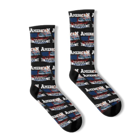 The People'S Convoy 2022 Usa Truck Driver Freedom Socks