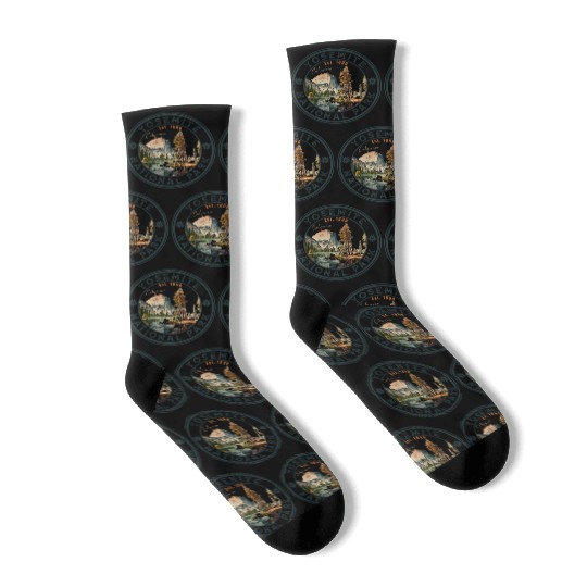 Yosemite National Park Vintage Style Half Dome Socks