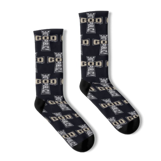 Love God Publicly Jesus Christ Believer Religious Socks