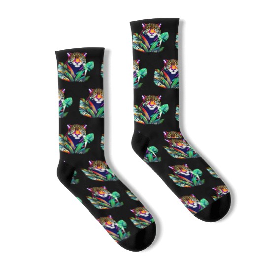Jaguar in the Tropics Socks