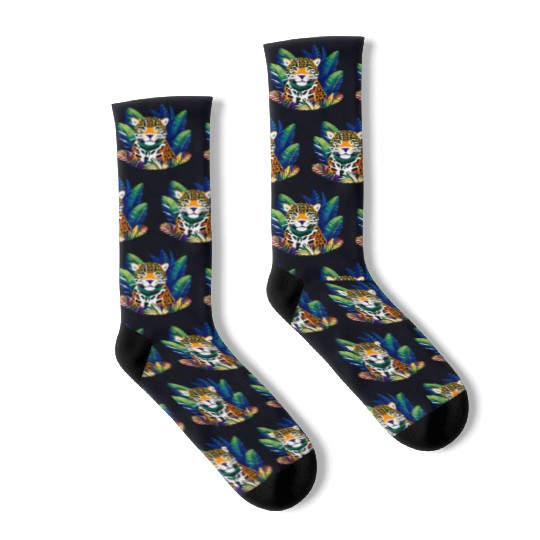 Jaguar in the Tropics Socks