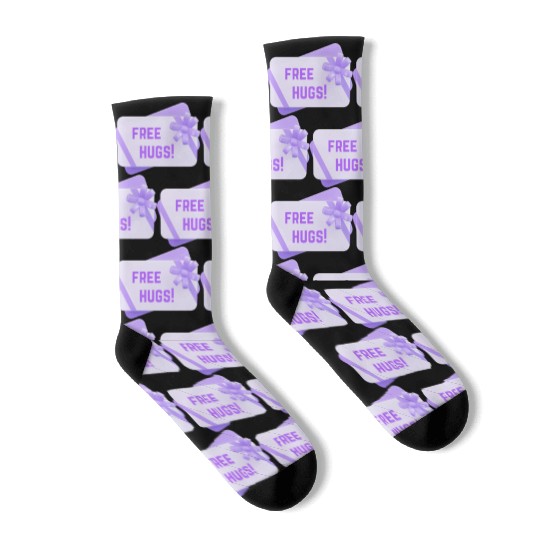 Free Free Hugs Gift Card funny Socks