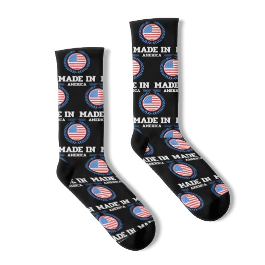 made in america red girl love Socks