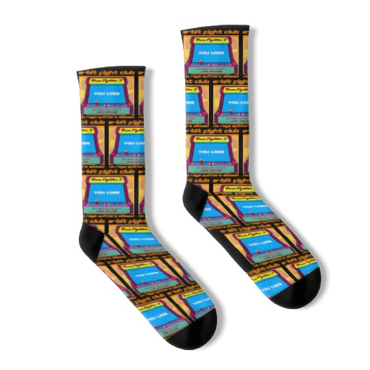 Funny Retro Gaming 80s Arcade 8-Bit Gamer Humor Socks