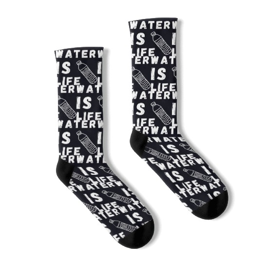 Water Is Life Save Water Save The Planet Earth Socks