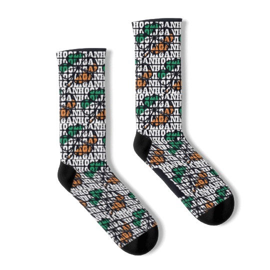 Hooligan Irish Flag Clover Leaf Socks