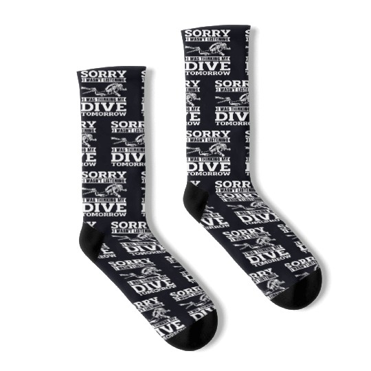 Diving Diver Funny Commercial Diving Socks