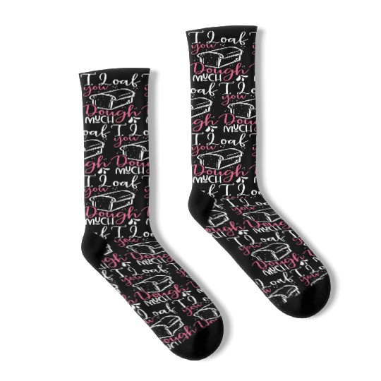 I love you bread dough cool boy Socks