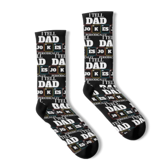Dad Joke Dad Elets Of The Periodic Table Socks